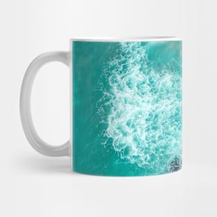 Blue Ocean Waves And Yellow Sand Mug